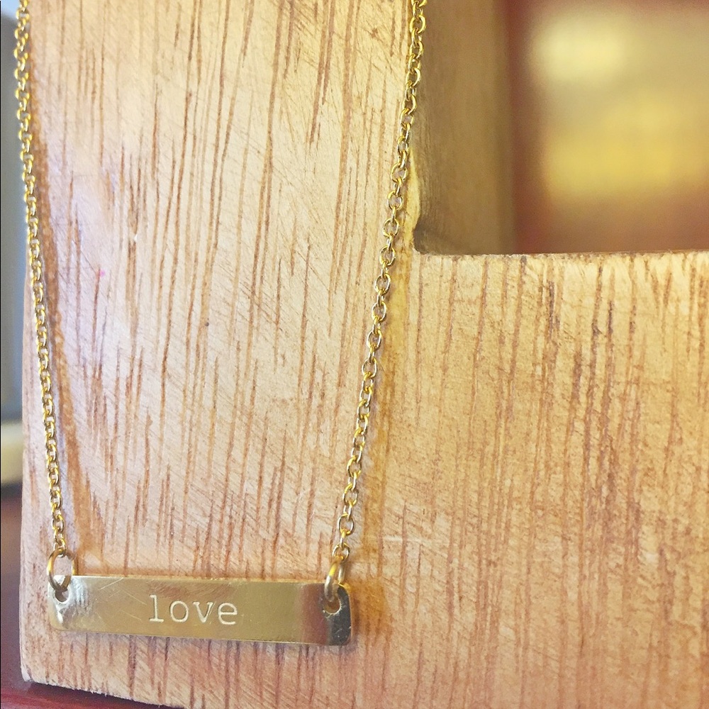 NWOT✨Jook&Nona 18k gold plated Love Necklace